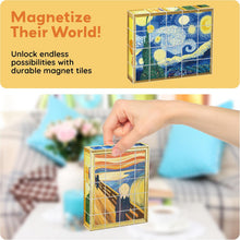 Load image into Gallery viewer, PicassoTiles - Magnetic Cube Puzzle: Famous Paintings (Mona Lisa)