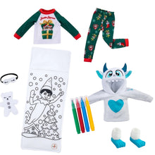 Load image into Gallery viewer, The Elf on the Shelf - Doodles and Dreams Sleeping Bag, Cozy Elf PJs and Yeti Hoodie