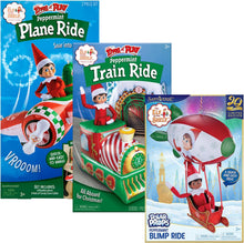 Load image into Gallery viewer, The Elf on the Shelf: Polar Props Set – Peppermint Blimp, Plane &amp; Train Rides