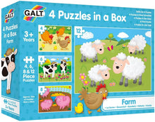 Load image into Gallery viewer, Galt - 4 Puzzles in A Box: FARM
