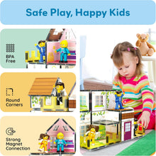 Load image into Gallery viewer, Picasso Tiles - Magnetic Tile Construction Blocks: FAMILY HOMESTEAD