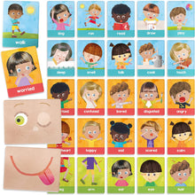 Load image into Gallery viewer, HEADU Flashcards Emotions and Actions Montessori
