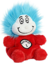 Load image into Gallery viewer, Aurora Palm Pals Dr. Seuss 5" Plush Set of 5: The Cat in The Hat, Thing 1+2, Horton, and The Lorax with Exclusive Drawstring Bag