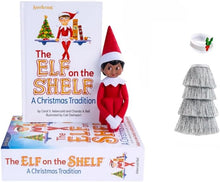 Load image into Gallery viewer, The Elf on the Shelf: A Christmas Tradition (Scout Elf Girl, Dark Tone) and Tiny Tinsel Dress