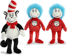 Load image into Gallery viewer, Aurora Plush Bundle of 3, 20" Cat in the Hat, and 12" Thing 1 &amp; 12" Thing 2