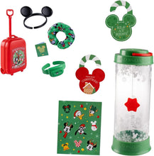 Load image into Gallery viewer, The Elf on the Shelf - Disney Mickey &amp; Friends Travel Bundle: Scout Elf Carrier, Ready to Roll Travel Set &amp; Plushee Pals Mini Clip-On