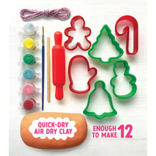 Load image into Gallery viewer, Bright Stripes - Make &amp; Paint Gingerbread Clay Ornaments