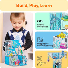 Load image into Gallery viewer, PicassoTiles - Magnetic Tile Construction Blocks: AQUARIUM
