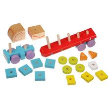 Load image into Gallery viewer, Cubika - Coloful Wood Truck with Geometric Shapes