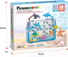 Load image into Gallery viewer, PicassoTiles - Magnetic Tile Construction Blocks: AQUARIUM