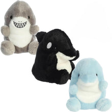 Load image into Gallery viewer, Aurora Palm Pals Aquatic Bundle: Chomps Shark, Clicks Dolphin, and Juneau Orca