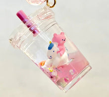 Load image into Gallery viewer, Unicorn Bear Boba Floaty Keychain