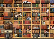 Load image into Gallery viewer, Cobble Hill 1,000 Piece Jigsaw Puzzle - The Cat Library (Poster Included)