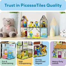 Load image into Gallery viewer, Picasso Tiles - Magnetic Tile Construction Blocks: FAMILY HOMESTEAD