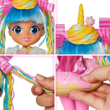 Load image into Gallery viewer, Fidgie Friends Unicorn Sprinkles – Stretchy Noodle Hair with Slow Foam Donut Skirt