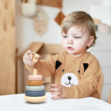 Load image into Gallery viewer, Speedy Monkey - Wooden Roly Poly Stacking Toy for Toddlers