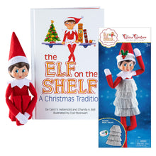 Load image into Gallery viewer, The Elf on the Shelf -A Christmas Tradition: Scout Elf Girl (Light-Tone) &amp; Tiny Tinsel Dress