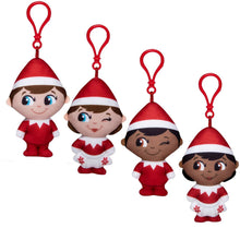 Load image into Gallery viewer, The Elf on The Shelf - Plushee Pals Mini Clip-on Set of 4: Light Boy &amp; Girl, Dark Boy &amp; Girl