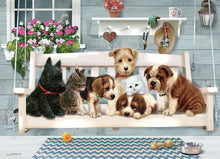 Load image into Gallery viewer, Cobble Hill 350 Piece Jigsaw Puzzle - Porch Pals (Poster Included), Family Pieces