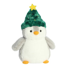 Load image into Gallery viewer, Aurora Pompom Holiday Penguin Plush - Festive Hat, 12"