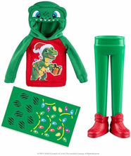 Load image into Gallery viewer, The Elf on the Shelf: Scout Elf Boy, Magi-Freez Dashing Dino Hoodie &amp; Classic Candy Cane PJs