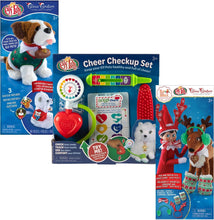 Load image into Gallery viewer, The Elf on the Shelf Elf Pets Accessories Christmas Set: Cheer Checkup Set, Christmas Sweater and Dress-Up Party Pack