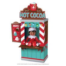 Load image into Gallery viewer, The Elf on the Shelf Insta-Props 2-in-1 Scene Kit - Hot Cocoa Stand and Magic Shrinking Machine Scenes