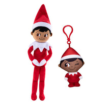 Load image into Gallery viewer, The Elf on the Shelf - Plushee Pal Snuggler and New Clip-On Plush: Boy, Dark Tone
