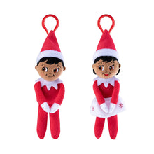 Load image into Gallery viewer, The Elf on the Shelf - Plushee Pals Mini Clip-On Set of 2: Classic Boy &amp; Girl, Dark Tone
