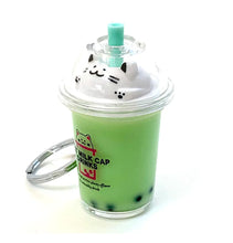 Load image into Gallery viewer, Boba Tea Cat Keychain