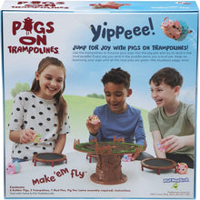 Load image into Gallery viewer, Pigs on Trampolines - Family Game - Skill &amp; Action - Bounce Pigs into Mud - 2 to 3 Players - for Ages 6+