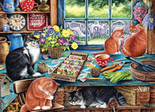 Load image into Gallery viewer, Cobble Hill 1,000 Piece Jigsaw Puzzle - Cats Retreat (Poster Included)