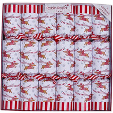 Load image into Gallery viewer, Robin Reed English Holiday Crackers - Racing Sausage Dog, 6 Count