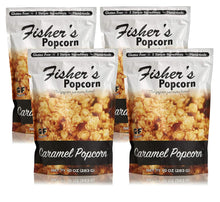 Load image into Gallery viewer, Fisher's Popcorn | Caramel Flavor | 10oz Bag | 4-Pack