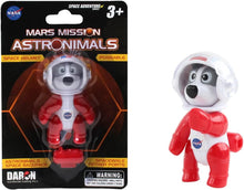 Load image into Gallery viewer, Daron NASA Space Adventure Figures Set of 4: Astronaut, Mars Astronaut with Drill, Astroanimals Cat and Dog, with Myriads Drawstring Bag
