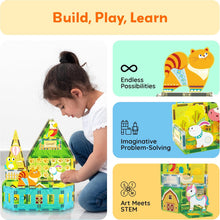 Load image into Gallery viewer, PicassoTiles - Magnetic Tile Construction Blocks: FARM ANIMALS