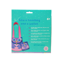 Load image into Gallery viewer, Apli Kapli - Felt Sewing Kit for Beginners: Owl Bag &amp; Keychain