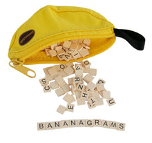 Load image into Gallery viewer, Worlds Smallest Bananagrams - Family Word Game - Includes: 1 Banana Pouch, 144 Tiles. Recommended for Ages 8 and up