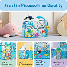 Load image into Gallery viewer, PicassoTiles - Magnetic Tile Construction Blocks: AQUARIUM