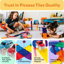 Load image into Gallery viewer, PicassoTiles - Magnetic Race Track Building Blocks Construction Set