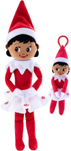 Load image into Gallery viewer, The Elf on the Shelf - Plushee Pal Snuggler and Classic Clip-On Plush: Girl, Dark Tone