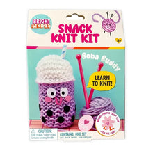 Load image into Gallery viewer, Bright Stripes - Snack Knit Kit: Boba Buddy