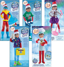 Load image into Gallery viewer, The Elf on The Shelf Magi-Freez Complete Set: Polar Power Hero, Christmas Chef, Pop Star, Cool Kicks Sneaker Trio, and Retro Rad ’80s Gear