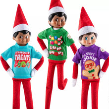 Load image into Gallery viewer, The Elf on the Shelf Claus Couture Suitcase Duo: Sweet Treats Pack and Christmas T-Shirt Party Pack