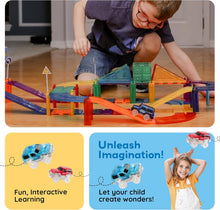 Load image into Gallery viewer, PicassoTiles - Magnetic Race Track Building Blocks Construction Set