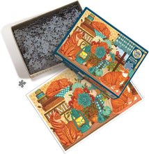 Load image into Gallery viewer, Cobble Hill 500 Piece Jigsaw Puzzle - Pumpkin Patch Cats (Poster Included)