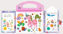 Load image into Gallery viewer, Haku Yoka Unicorn Friends My First Colouring Kit On The Go Colouring Kit with 6 Smile Beeswax Crayons