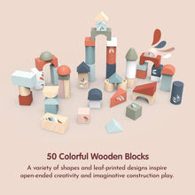 Load image into Gallery viewer, Speedy Monkey - Wooden Building Blocks Set, 50 Pieces