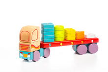 Load image into Gallery viewer, Cubika - Coloful Wood Truck with Geometric Shapes