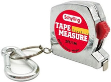 Load image into Gallery viewer, Schylling Mini Tape Measure Keychain with Carabiner - Working 3 Foot Pocket Tape Meaure